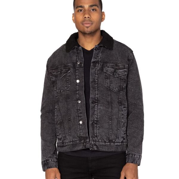 Unisex Sherpa-Lined Denim Jacket Thumbnail